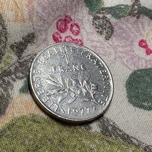 🪙 1977 France 1 Franc Coin — Fifth Republic — Marianne — Circulated - Vintage